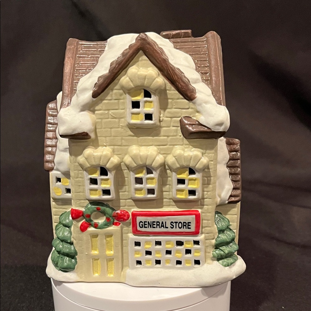 Winter Village Collectibles General Store Candle Holder
